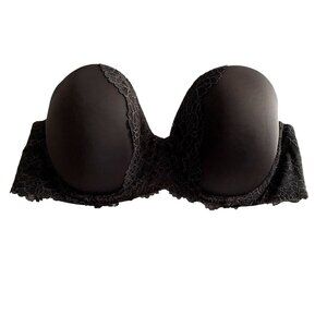 Victorias Secret Dream Angels Black Lace Multi-Way Strapless Bra 36C Underwired